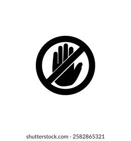 don't touch vector icon, on white background editable eps10