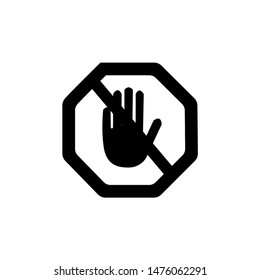 Don't touch the vector icon. Stop symbol icon