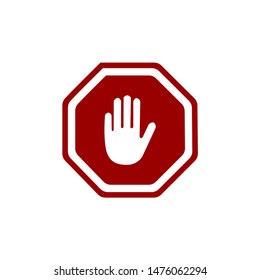 Don't Touch The Vector Icon. Stop Symbol Icon