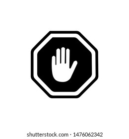 Don't touch the vector icon. Stop symbol icon