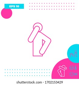 Don't touch your face - infographic, line icon