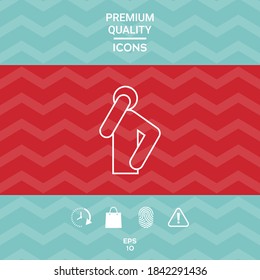 Don't touch your face - infographic, line icon