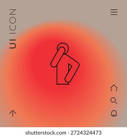 Don't touch your face - infographic, line icon. Elements for your design.