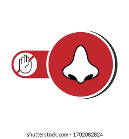 Dont Touch Your Nose Icon.