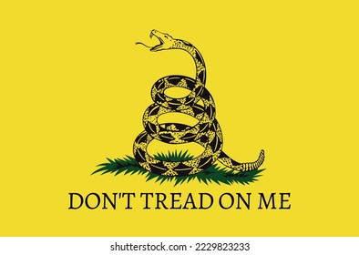 Dont tread on me. Gadsden Flag emblem. Rattlesnake symbol. svg