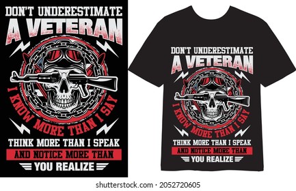 Don't underestimate a veteran i know more than saw think more than i speak and notice more than you realize, t shirt designs template bundle, polo t-shirt design, t shirt template black white,