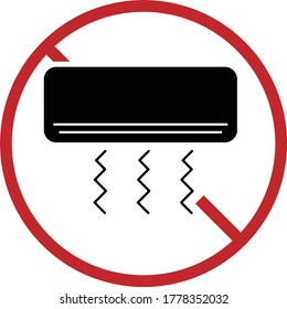 dont use air conditioner vector icon