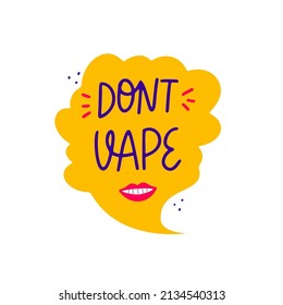 Dont vape hand drawn lettering