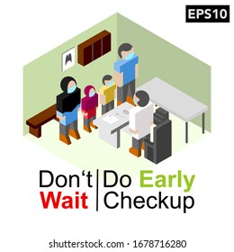 Dont wait do early check up illustration vector | EPS10