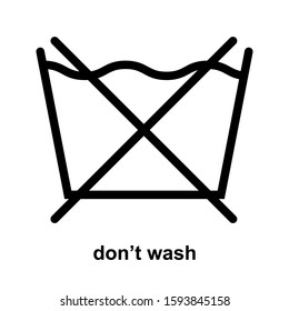 don't wash icon isolated vector illustration