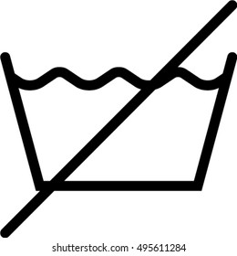 don't wash outline icon