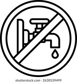 Dont Waste Water New Creative Icon Design Vector