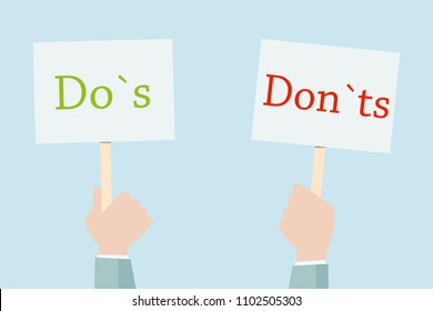 don'ts don't vector yes no ok