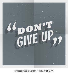 dont't give up quotation background