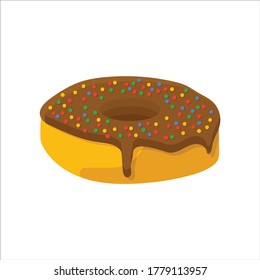 Donut 3d Vector Illustration Realistic Flat Icon