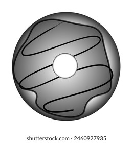 Donut Hintergrund Schwarz-Weiß-Logo-Dekoration Vektorgrafik 