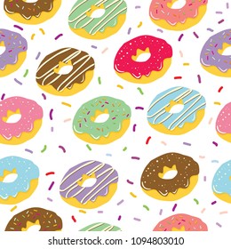 donut background seamless pattern