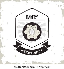 donut baked premium quality vintage background label