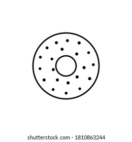 Donut, baker, sweet vector icon