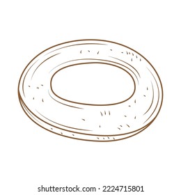 donut bakery icon isolated flat