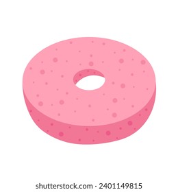 Donut bath bomb aroma vector illustration