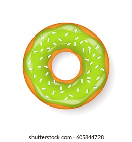Donut, begel with cream. Cookies,cookie cake. Sweet dessert. with sugar,caramel. Tasty breakfast. Cooking. Cafateria food, snack. Coffee shop.Vector illustration.