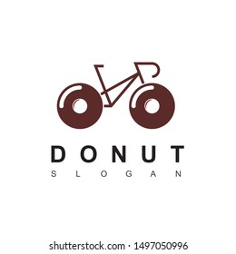 Donut Bike Logo Design Template