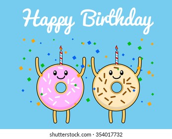 Donut Birthday Greeting Card