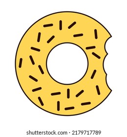 Donut Bite vector illustration. Donut bite icon