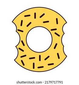 Donut Bite vector illustration. Donut bite icon