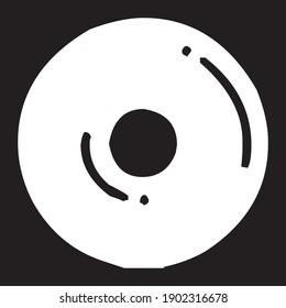 donut black and white vector design