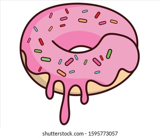 donut bread sweet logo vector