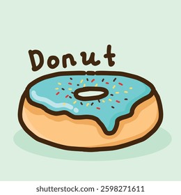 a donut with bubble gum cream