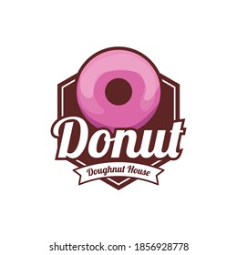 Donut and cafe Logo Template Design Vector, Emblem, Design Concept, Creative Symbol