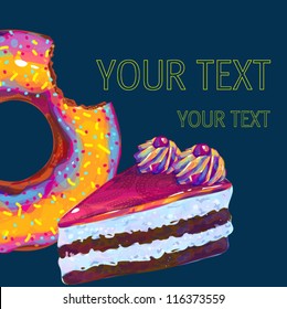 donut and cake background