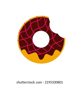 donut cake icon with trendy design