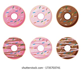 donut cake with several styles with tempting colors.