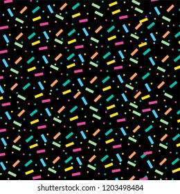 Donut candy colorful vector pattern, Confetti pattern