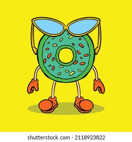donut cartoon for commercial use