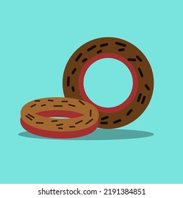 donut cartoon photo vector illustration
