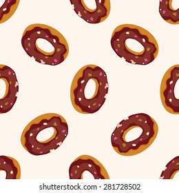 donut , cartoon seamless pattern background