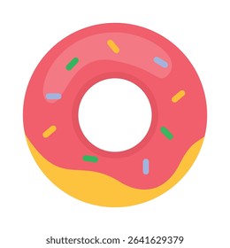 Donut cartoon vector icon flat illustration, donut clip art, donuts clip art, cute donut clip art, dougnut vector art