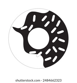 Donut cartoon vector illustration, Various types of donuts in glaze and chocolate, elements for design of cafe, menu, promo banner. Colorful glazed donut set on white background.