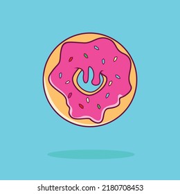Donut cartoon vector illustration,vector art