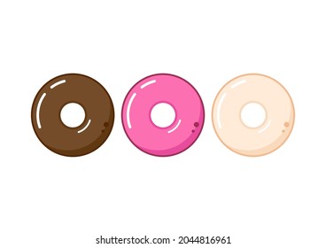 Lass Cartoon-Vektorgrafik. Donut auf weißem Hintergrund.
