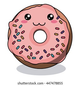 donut character isolated icon design