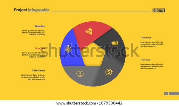 Donut Chart Five Sections Infochart Swot Stock Vector (Royalty Free ...