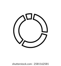 Donut chart icon Art design illustration