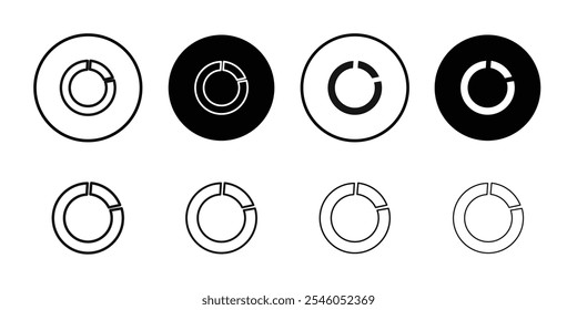 Donut chart icon Flat art illustration in outline