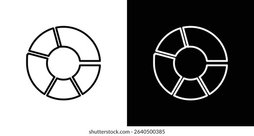 Donut chart icon Graphic vector set for ui design